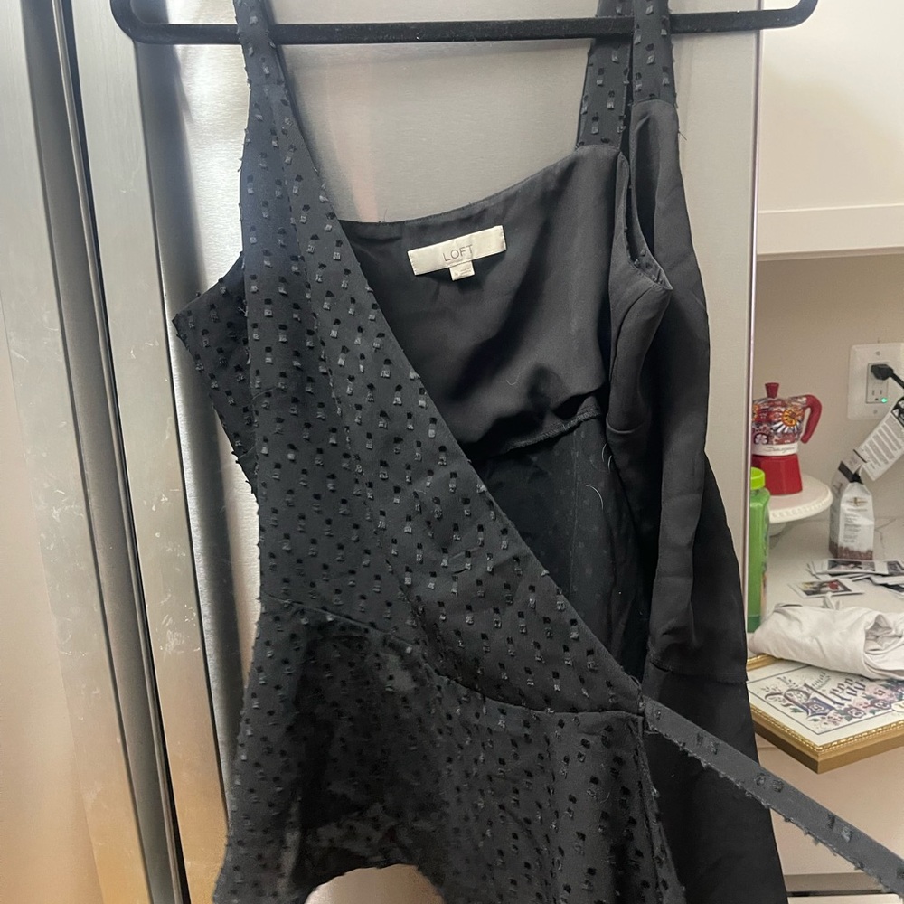 LOFT Black Textured Women's Dress